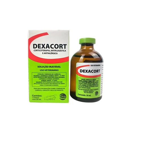 ANTI-INFLAMATÓRIO PARA BOVINOS E EQUINOS INJETÁVEL DEXACORT 25MG 50ML - CEVA