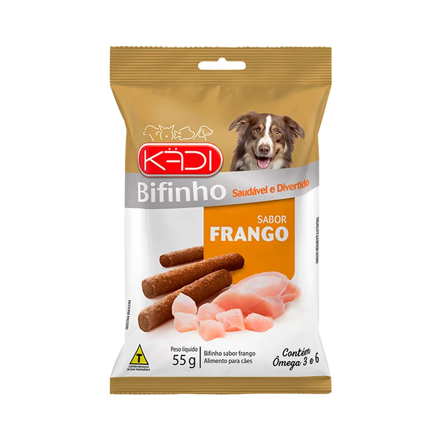 SNACK PARA CÃES BIFINHO KADI SABOR FRANGO 55G - KADI