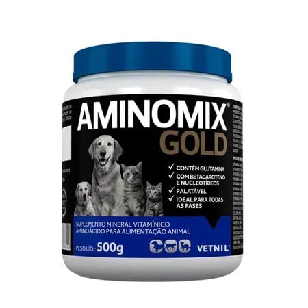 SUPLEMENTO PARA CÃES E GATOS AMINOMIX GOLD 500G - VETNIL