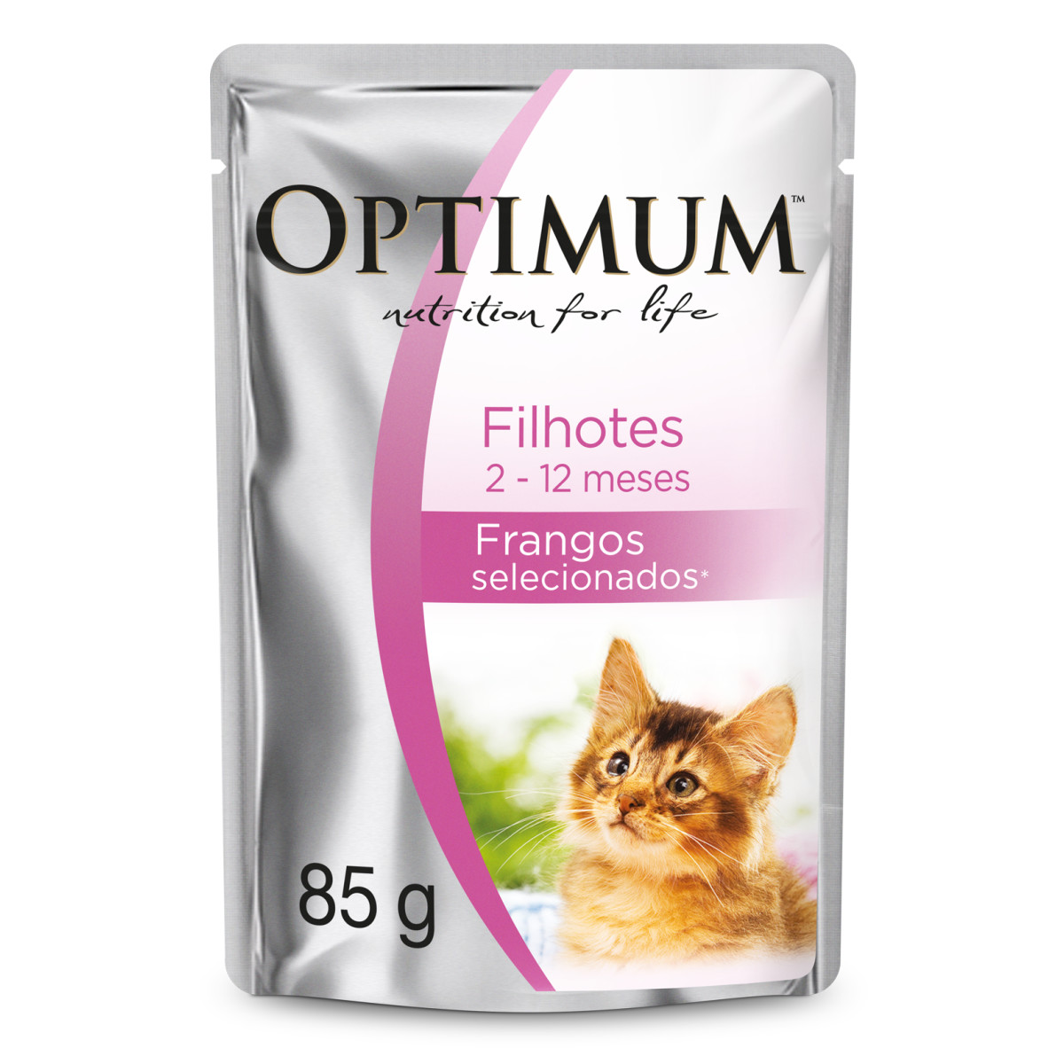 RAÇÃO ÚMIDA OPTIMUM SACHÊ PARA GATOS FILHOTES FRANO 85G