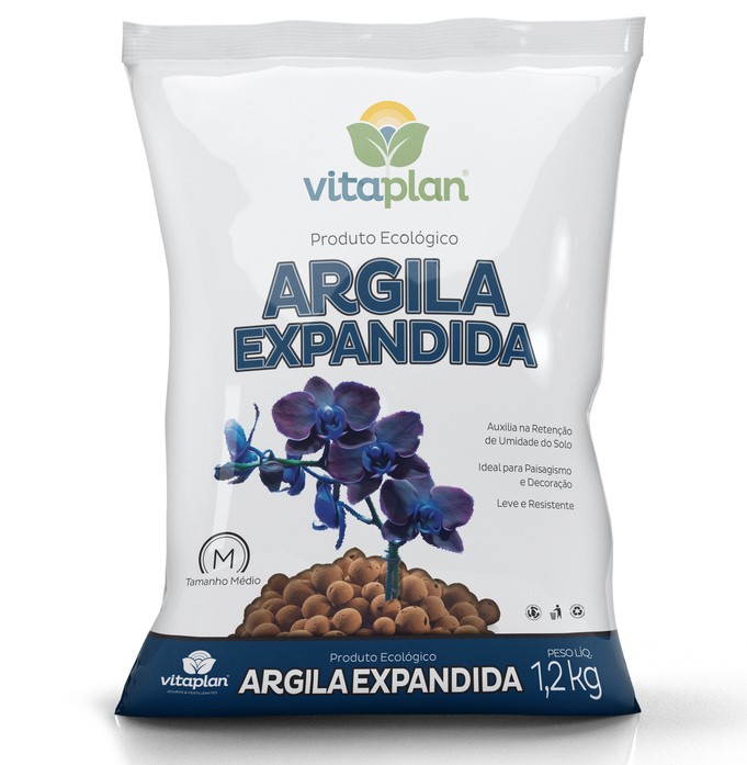 ARGILA EXPANDIDA 1,2KG - PRODUTO ECOLÓGICO