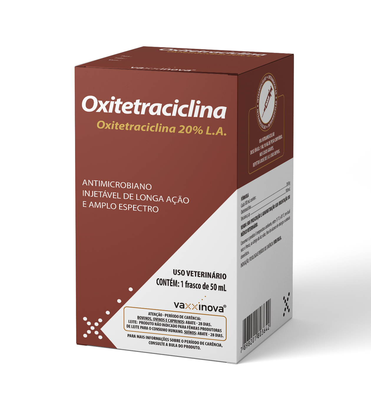 ANTIMICROBIANO INJETÁVEL DE LONGA AÇÃO E AMPLO ESPECTRO OXITETRACILINA 20% L.A 50ML - BIOVET