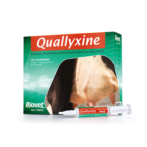 SUSPENSÃO INTRAMAMÁRIA PARA TRATAMENTO DE MASTITE QUALLYXINE 10ML - BIOVET