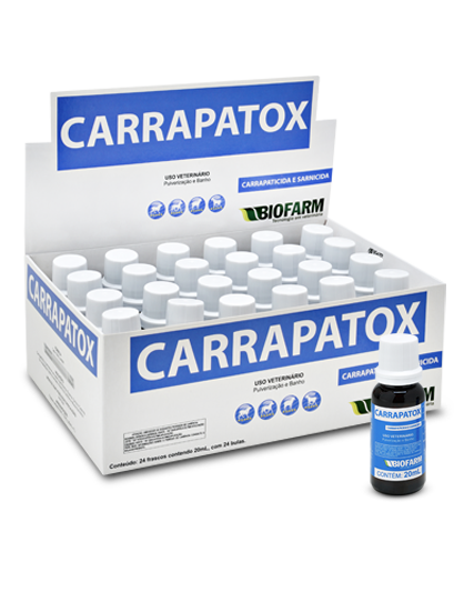 CARRAPATICIDA E SARNICIDA CARRAPATOX PULVERIZAÇÃO E BANHO 20ML - BIOFARM