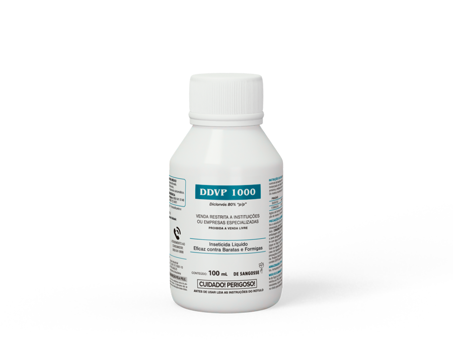 INSETICIDA EFICAZ CONTRA BARATAS E FORMIGAS DDVP 1000 100ML - DE SANGOSSE