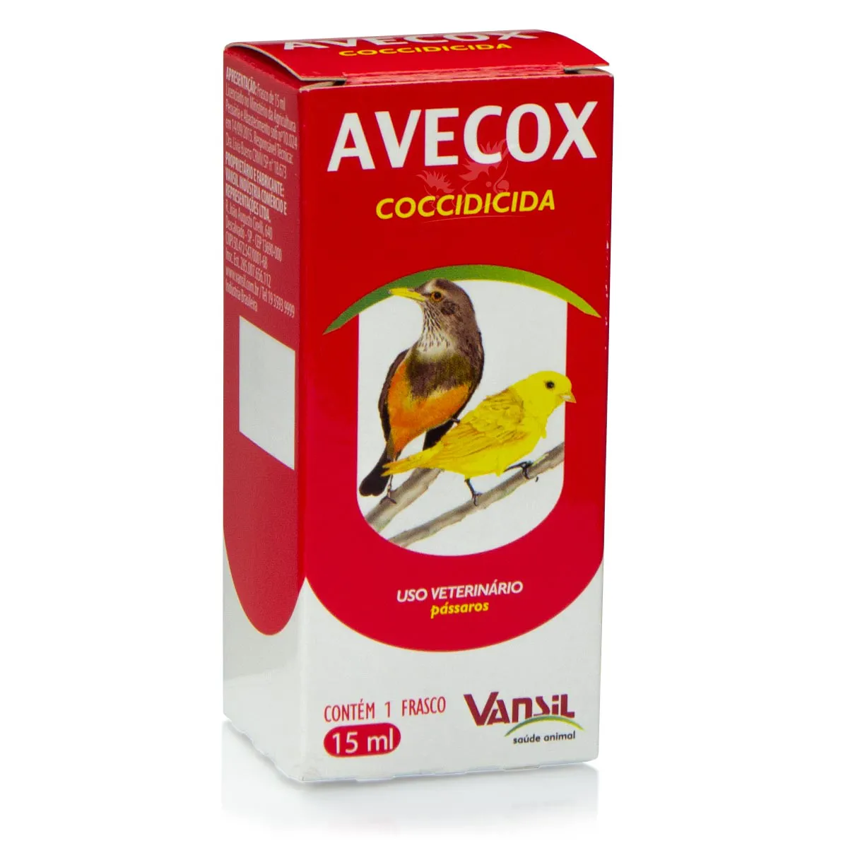 AVECOX COCCIDICINA PARA PÁSSAROS 15ML - VANSIL