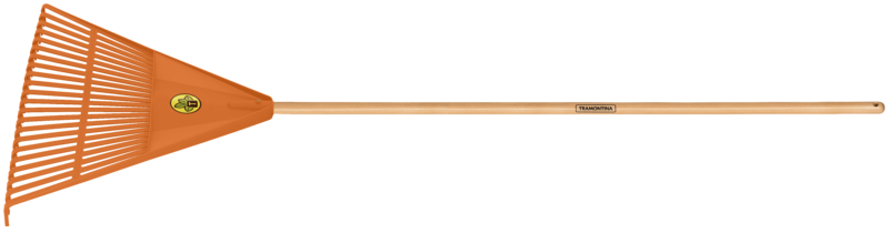 VASSOURA PLÁSTICA LARANJA TRAMONTINA COM 22 DENTES E CABO DE MADEIRA 120CM -77850721