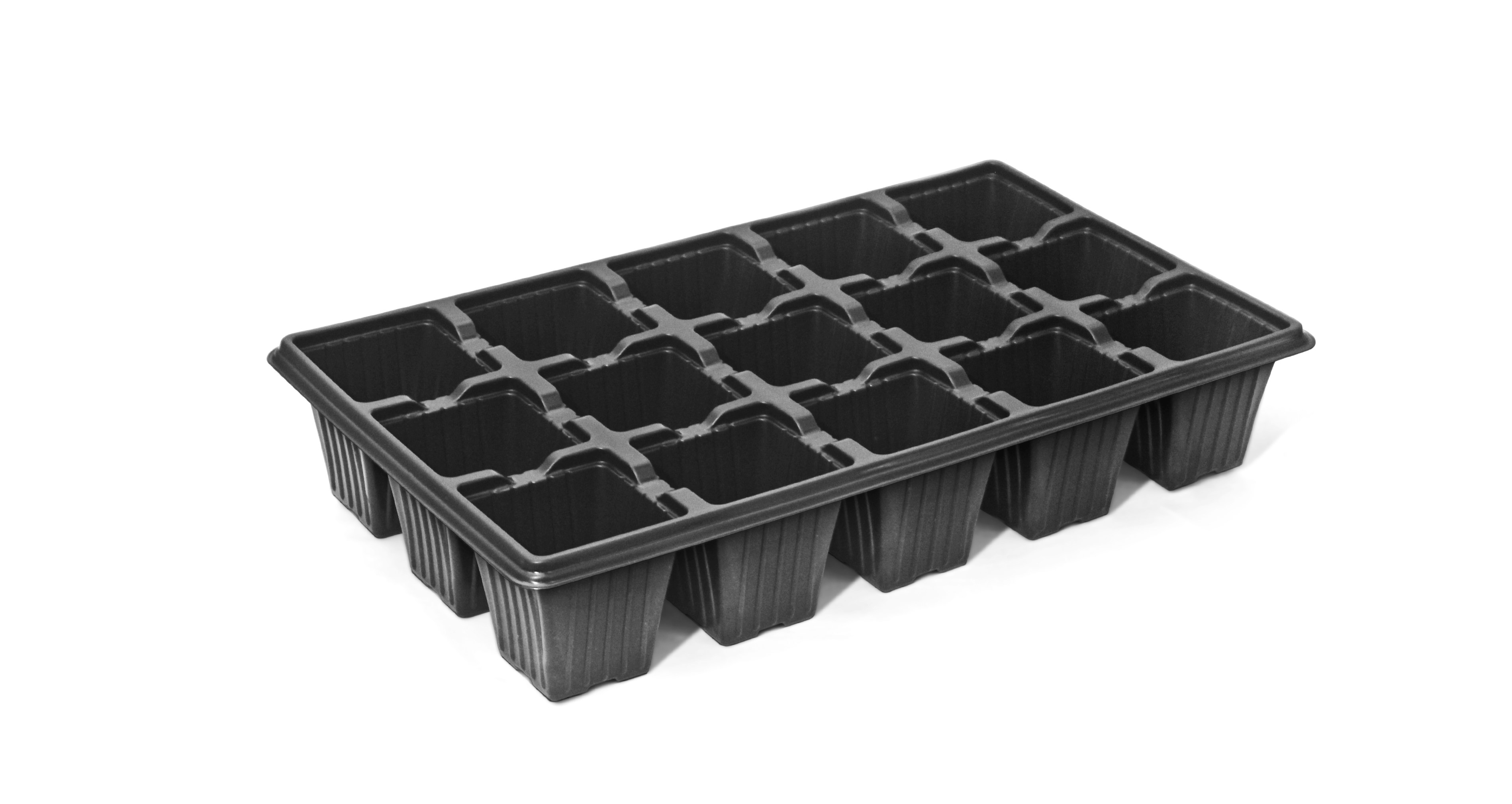 BANDEJA PARA CULTIVO 15 CELULAS PRETA PLÁSTICA