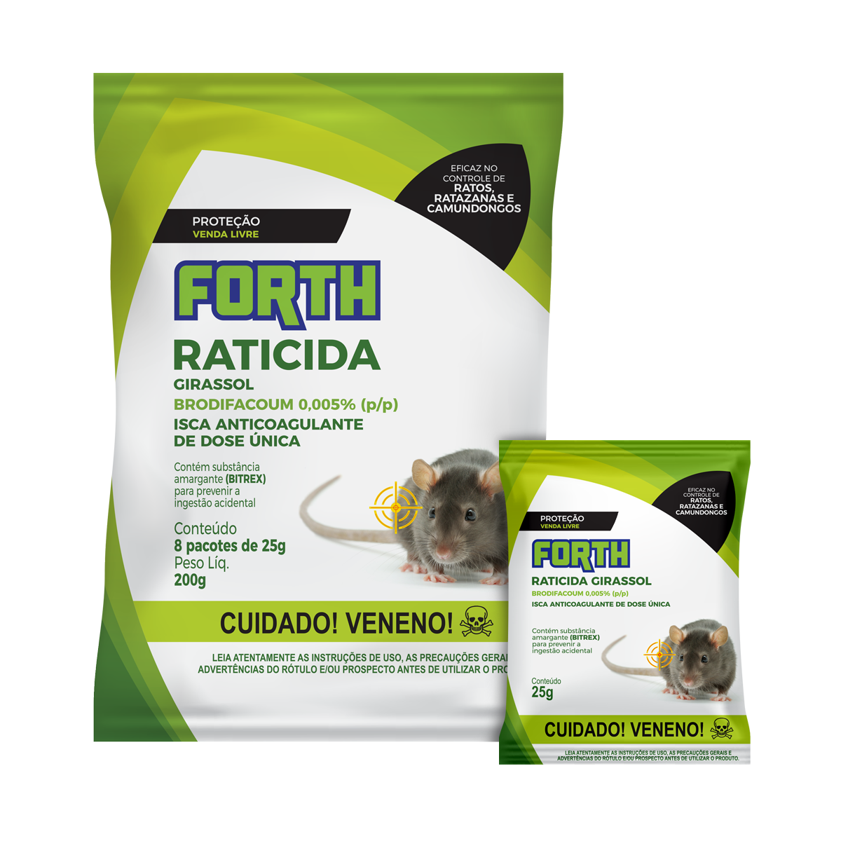 RATICIDA GIRASSOL EM SACHÊ 25G - FORTH