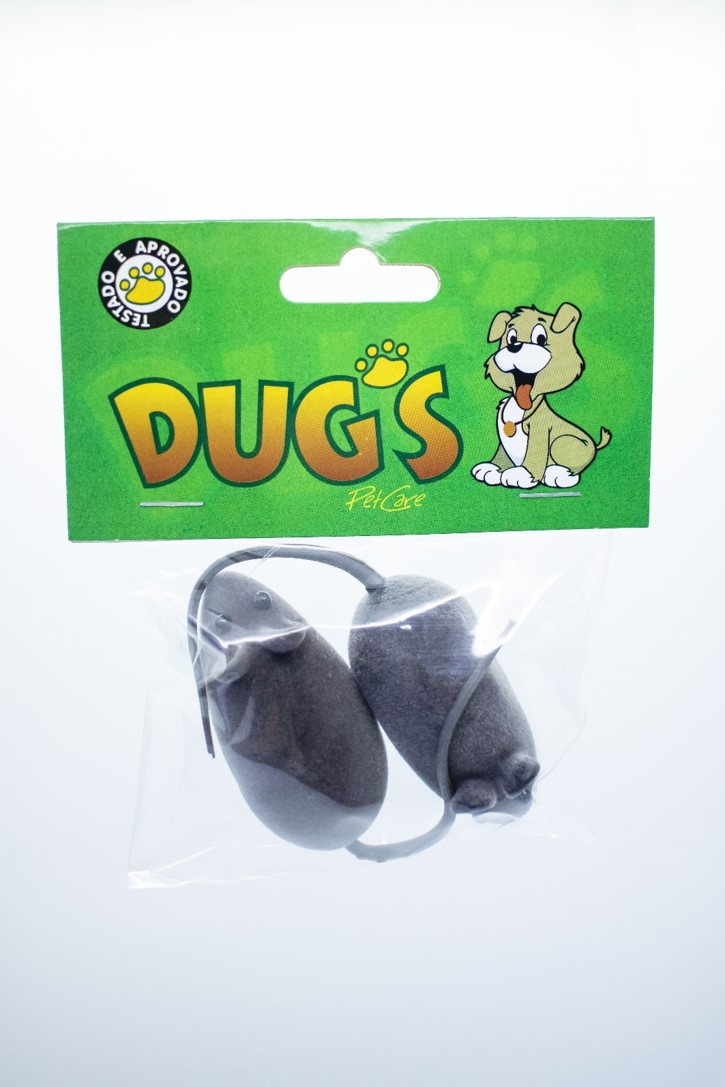 BRINQUEDO PARA GATO RATINHOS COM APITO - DUG'S