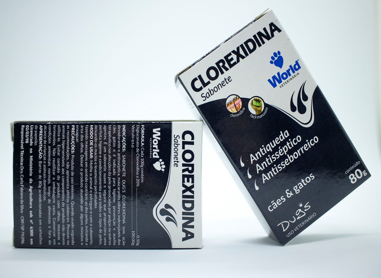 SABONETE CLOREXIDINA PARA CÃES E GATOS 80G - DUG'S