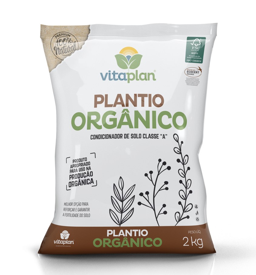 CONDICIONADOR DE SOLO PLANTIO ORGÂNICO 2KG - VITAPLAN
