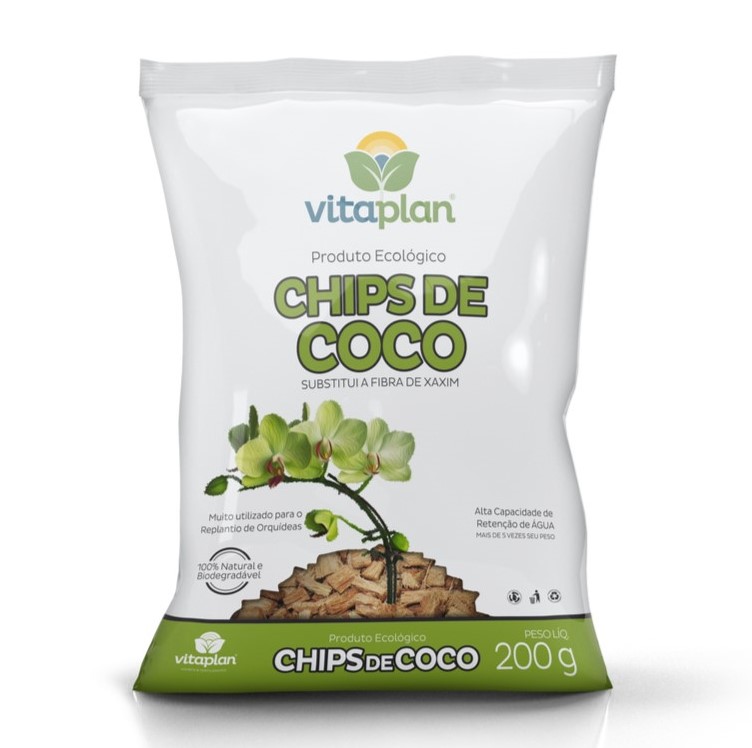 PRODUTO ECOLÓGICO CHIPS DE COCO 200G - VITAPLAN
