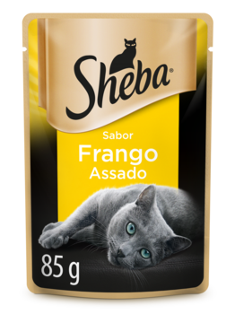 RAÇÃO ÚMIDA SHEBA SACHÊ CORTES SELECIONADOS FRANGO ASSADO PARA GATOS ADULTOS 85G