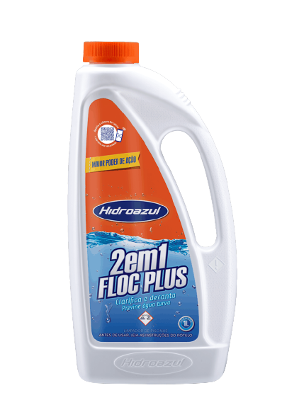 CLARIFICANTE E DECANTADOR FLOC PLUS 2 EM 1 HIDROAZUL 1L