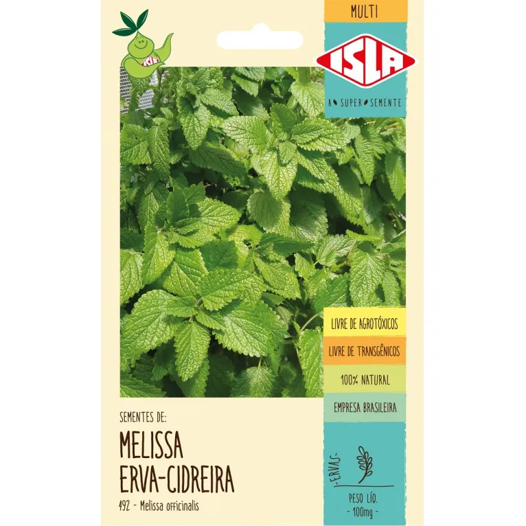 SEMENTE DE MELISSA ERVA CIDREIRA 100MG - ISLA