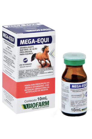 ANABOLIZANTE DE AÇÃO PROLONGADA MEGA EQUI 10ML USO INJETÁVEL - BIOFARM