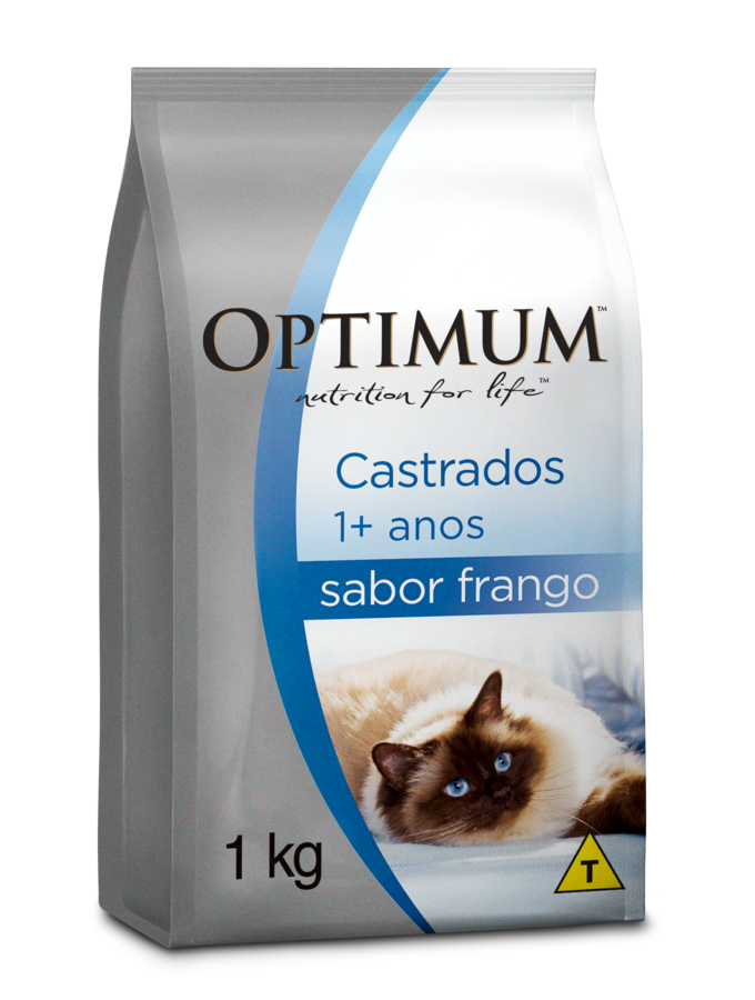 RAÇÃO OPTIMUM PARA GATOS ADULTOS CASTRADOS 1+ ANOS FRANGO 1KG