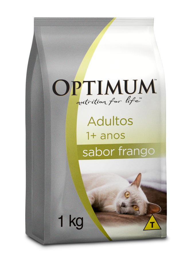 RAÇÃO OPTIMUM PARA GATOS ADULTOS 1+ ANOS FRANGO 1KG