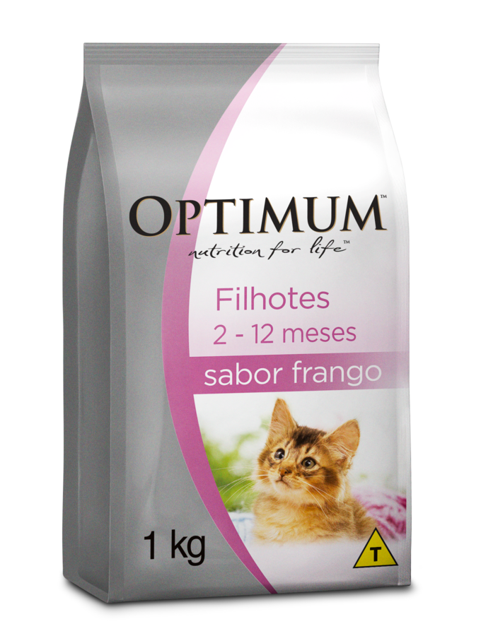 RAÇÃO OPTIMUM PARA GATOS FILHOTES 2 à 12 MESES FRANGO 1KG