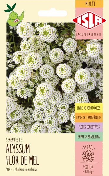 SEMENTE DE FLOR ALYSSUM FLOR DE MEL 300MG - ISLA