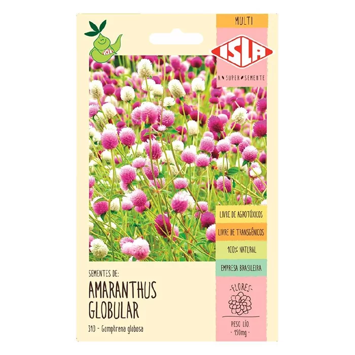 SEMENTE DE FLOR AMARANTHUS GLOBULAR SORTIDA 150MG - ISLA