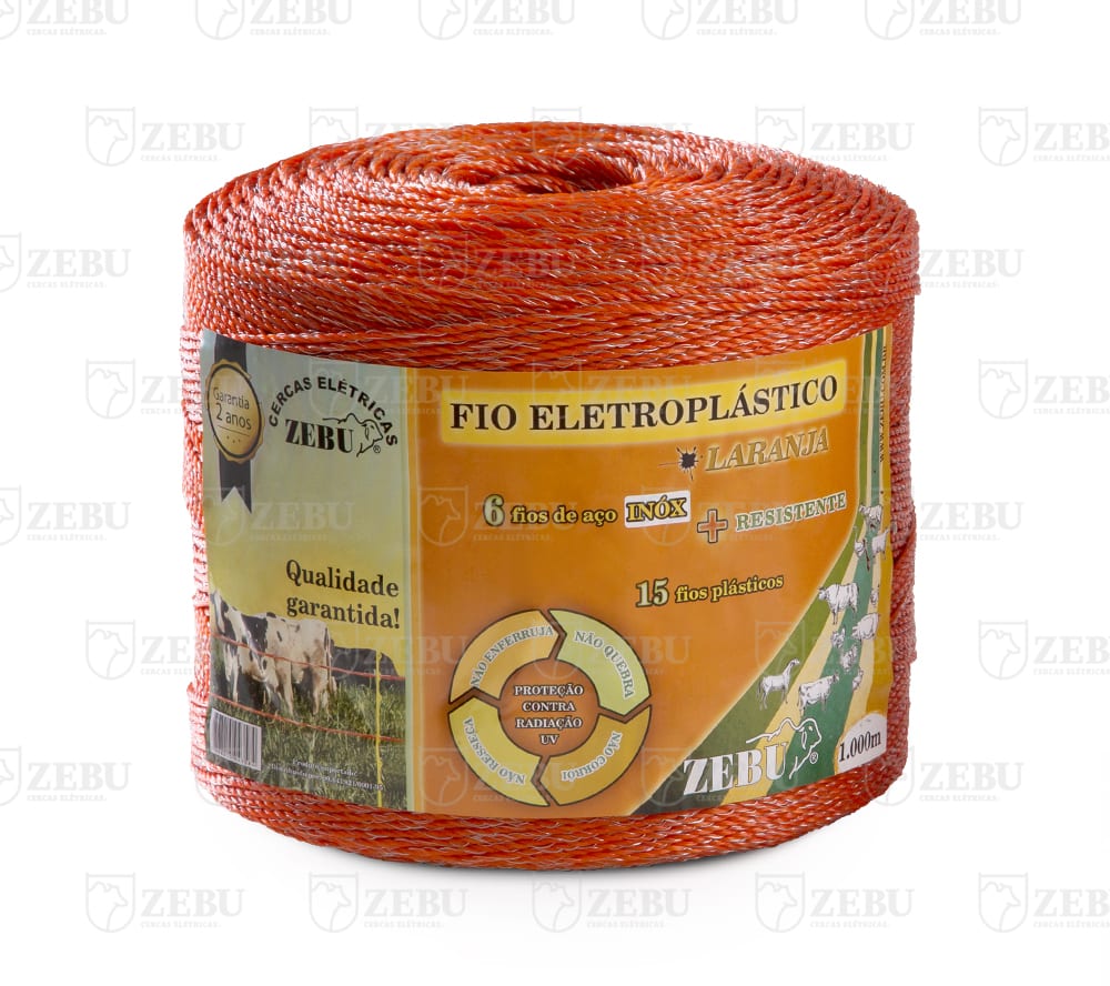 FIO ELETROPLASTICO LARANJA 1000M