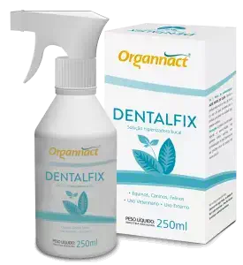 HIGIENE BOCAL PARA CÃES, GATOS E CAVALOS DENTALFIX 250ML - ORGANNACT