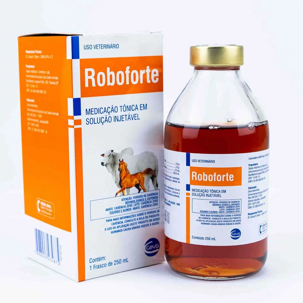 SUPLEMENTO PARA BOVINOS E EQUINOS ROBOFORTE 250ML - CEVA