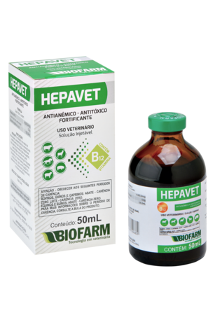 ANTIANÊMICO, ANTITÓXICO FORTIFICANTE HEPAVET 50ML - BIOFARM