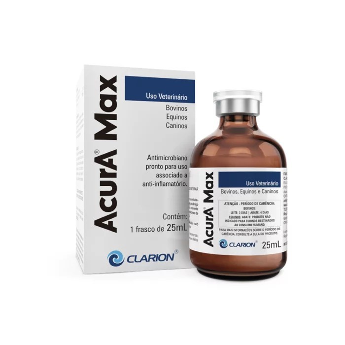 ANTIMICROBIANO USO INJETÁVEL ACURA MAX 25ML - CLARION