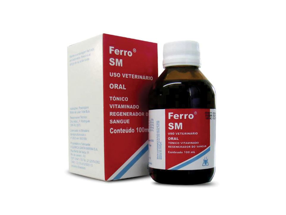 TÔNICO VITAMINADO REGENERADOR DO SANGUE USO ORAL FERRO SM 100ML - A QUIMICA SANTA MARINA AS