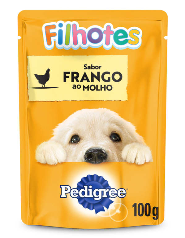 RAÇÃO ÚMIDA PEDIGREE SACHÊ FRANGO AO MOLHO PARA CÃES FILHOTES 100G