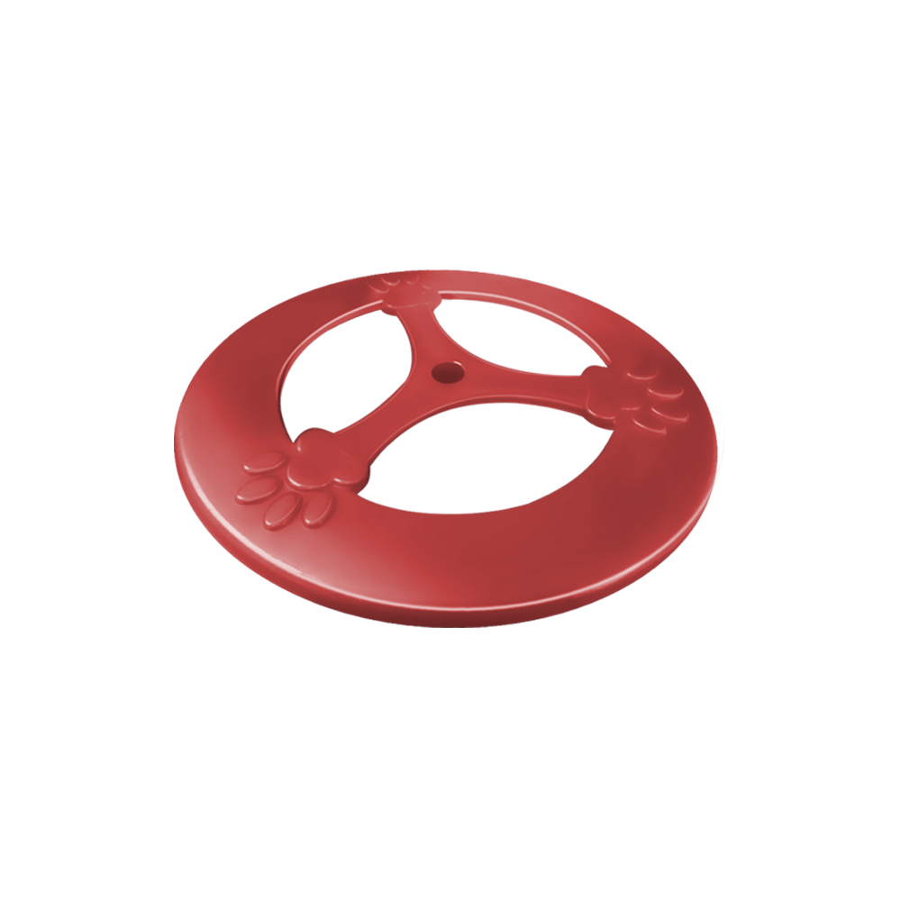 BRINQUEDO BORRACHA FRISBEE VERMELHO - FURACÃO PET