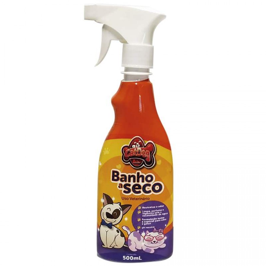 BANHO A SECO PARA GATOS E CACHORROS EM SPRAY CAT DOG 500ML