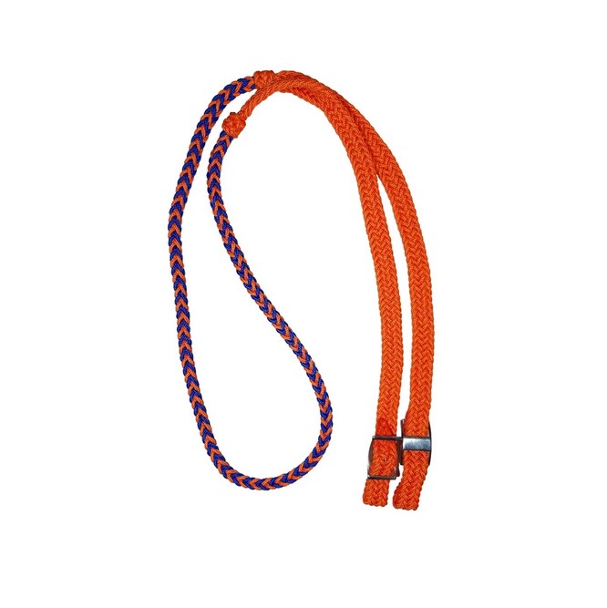 Rédea De Nylon Trançada Fina Laranja E Azul - MREIS