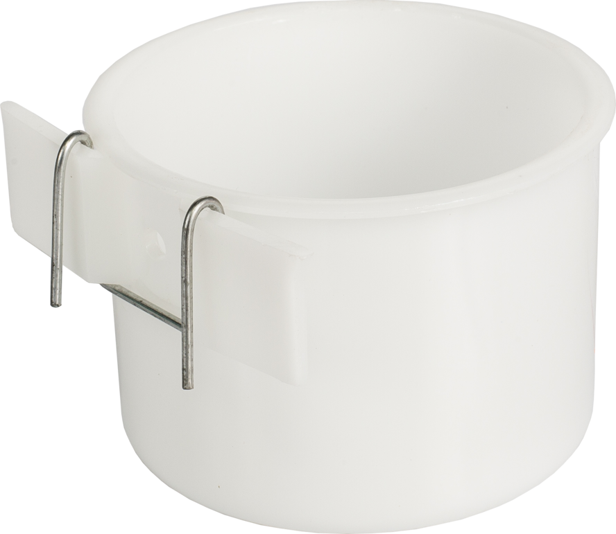 CANECA PLÁSTICA PARA PAPAGAIO - SUPORTE ARAME 125ML