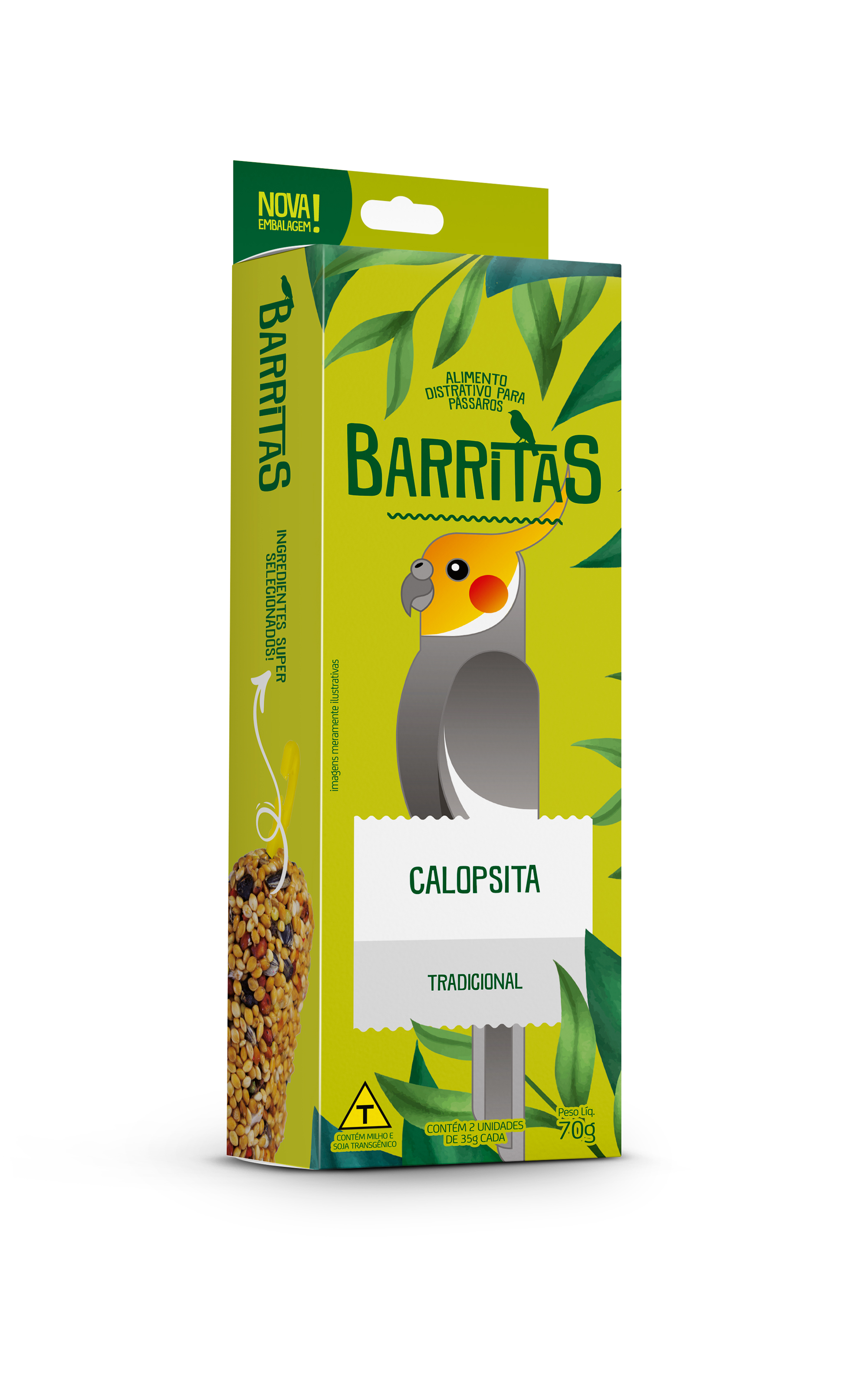 BASTÃO DE SEMENTES BARRITAS CALOPSITA 70G - ZOOTKENA