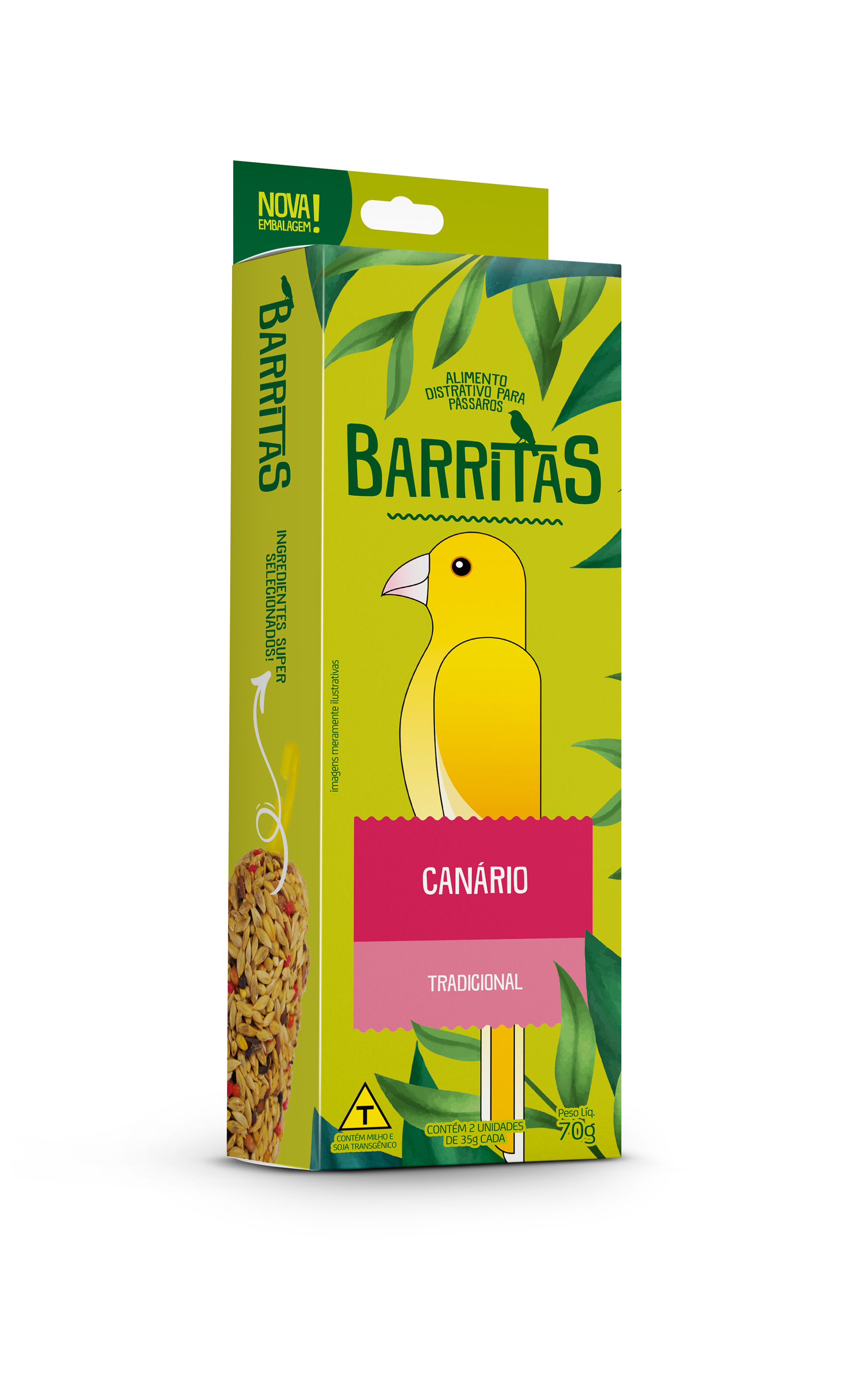 BASTÃO DE SEMENTES BARRITAS CANÁRIO 70G - ZOOTKENA