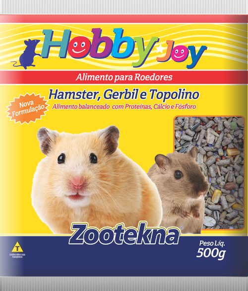 RAÇÃO PARA ROEDORES HOBBY JOY 500G - ZOOTEKNA