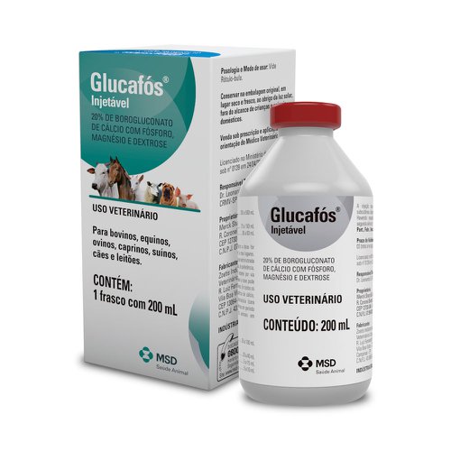 CÁLCIO INJETÁVEL GLUCAFÓS 200ML - MSD