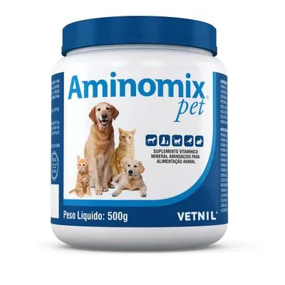 SUPLEMENTO PARA CÃES E GATOS AMINOMIX PET 500G - VETNIL