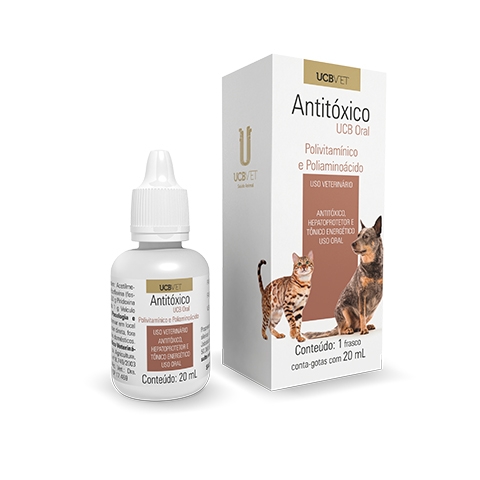 ANTITÓXICO USO ORAL PARA CACHORROS E GATOS 20ML - UCBVET