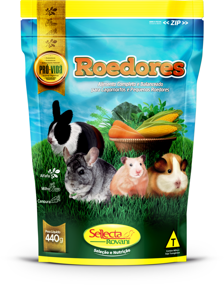 RAÇÃO EXTRUSADO ROEDORES 440G - SELLECTA