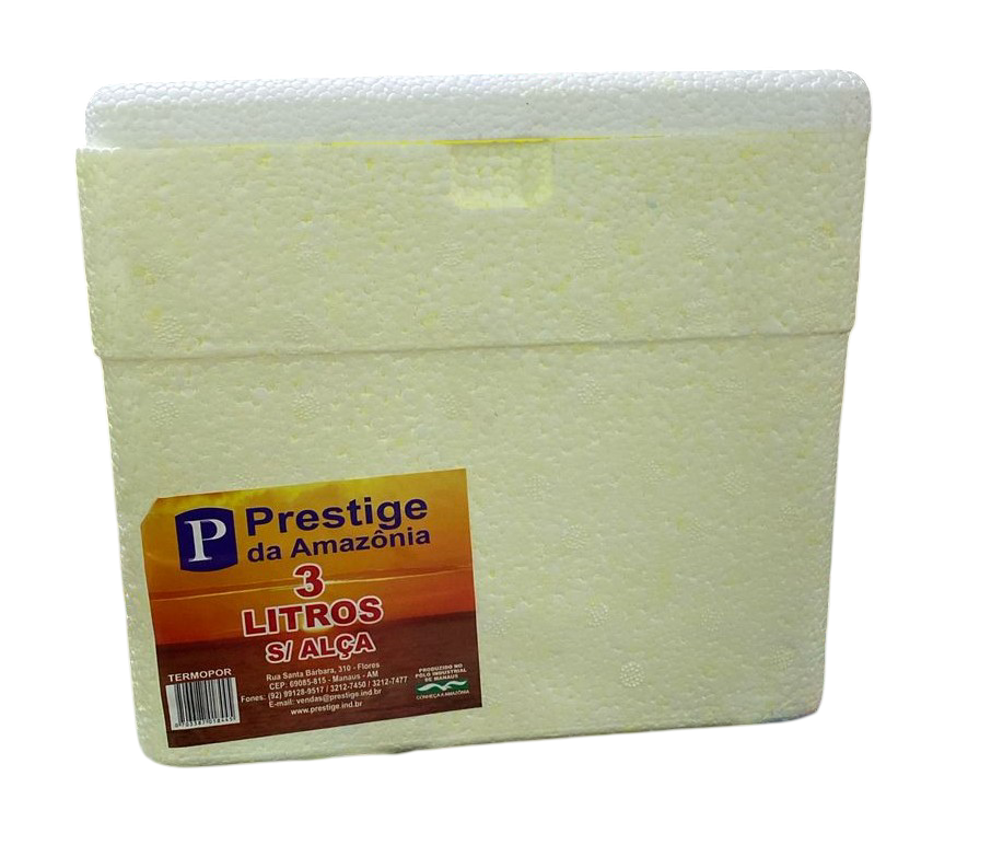 CAIXA TÉRMICA DE ISOPOR 3L - PRESTIGE DA AMAZÔNIA
