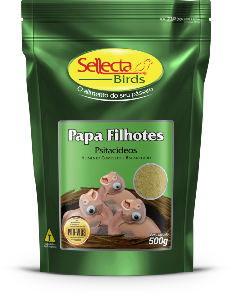 PAPA FILHOTES PSITACÍDEOS 500G - SELLECTA