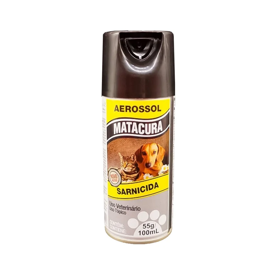 SARNICIDA AEROSSOL PARA CÃES E GATOS 100ML - MATACURA