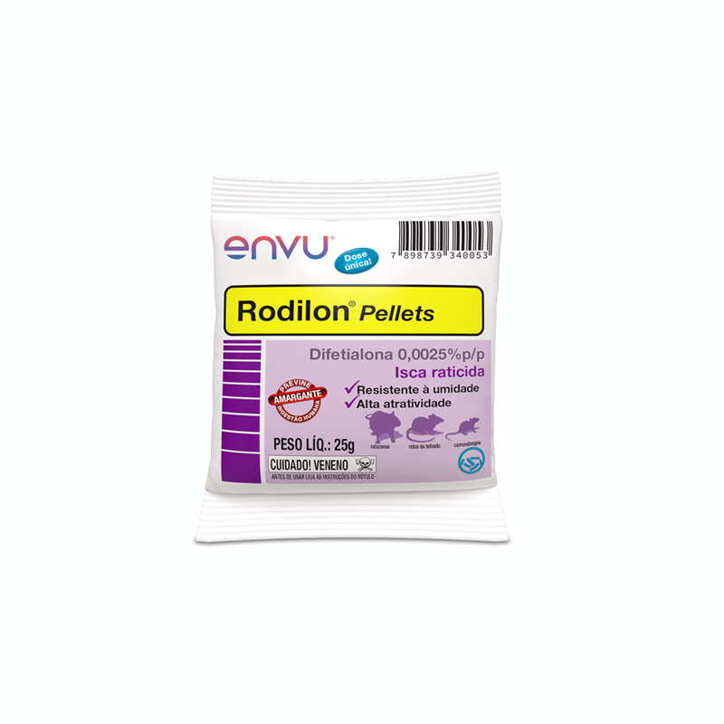 RATICIDA  EM ISCA RODILON PELLETS 25G - BAYER