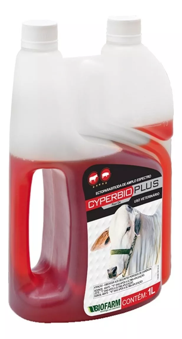 ECTOPARASITICIDA DE AMPLO ESPECTRO CYPERBIO PLUS POUR ON 1L - BIOFARM