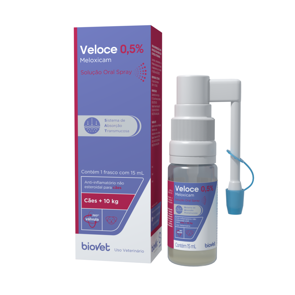 VELOCE 0,5% SOLUÇÃO ORAL SPRAY 15ML - BIOVET